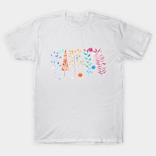 Garden of Colors – Floral Watercolor Painting T-Shirt